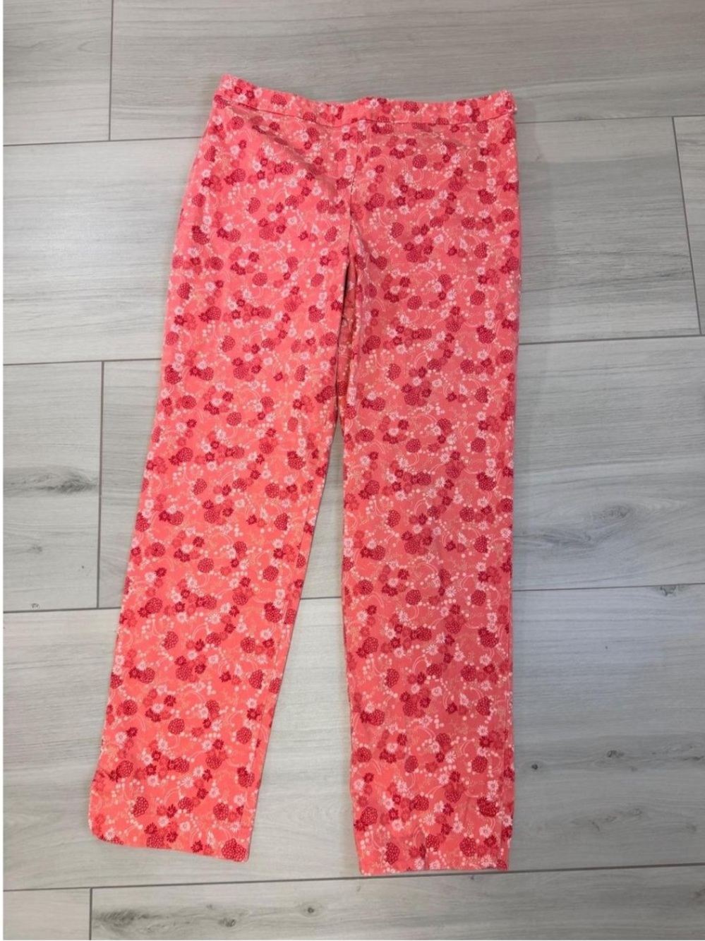 Loft pink floral trousers